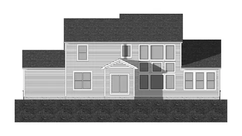 The Newbury house plan, exterior view 3